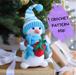 Amigurumi Crochet pattern Frosty snowman
