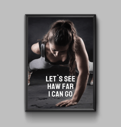 Workout Motivation Quote poster, digital download