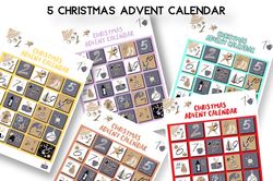 5 Designs Christmas Advent Calendar