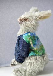 Artist Teddy Rabbit, Teddy Rabbit Toy, Stuffed Rabbit, Teddy Bunny 23 cm