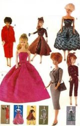 digital | vintage barbie sewing pattern | wardrobe clothes for dolls 11-1/2" | french pdf template