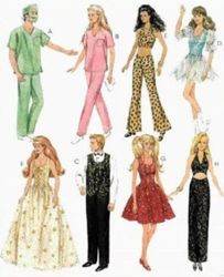 Digital | Vintage Barbie Sewing Pattern | Wardrobe Clothes for Dolls 11-1/2" - 12-1/2" | ENGLISH PDF TEMPLATE