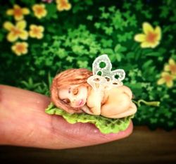 OOAK Dollhouse miniature 1:12 (Size - 1 inch!!) Little fairy!!