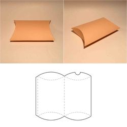 Pillow box template, soap box, wedding favor box, birthday box, gift box, 8.5x11, A4, A3, SVG, PDF digital files, DXF