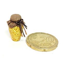 Dollhouse miniature 1:12 Canned peas and corn