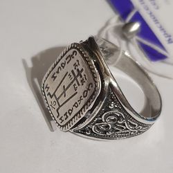 Calvary cross men's signet ring Orthodox ring made of silver 925 filigree free shipping