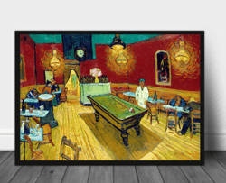 Billiard room Van Gogh digital download, Van Gogh printable art, Landscape  Wall art famous painting