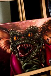 Original oil painting Gremlins , Horror portrait of Gremlin Secretary, Hand painted, 80s movie
