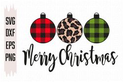 Christmas ball SVG files, leopard Svg, Buffalo Plaid Svg, Digital download