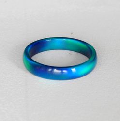 Black narrow opal ring. Solid opal ring. Synthetic opal ring. Black ring as a gift.