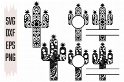 Cactus Mandala SVG, Cactus Zentangle SVG files, Digital download