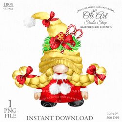 Christmas Gnome, Cindy Lou gnome clipart, Cute characters. Sublimation Png, Design Digital Download. OliArtStudioShop