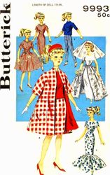 PDF Copy Sewing Pattern Butterick 9993 Clothes for Fashion Dolls 11 1\2 inch