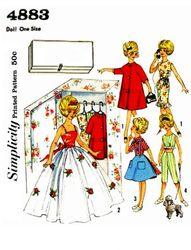 PDF Copy Simplicity 4883 Pattern Clothes for Tammy Doll