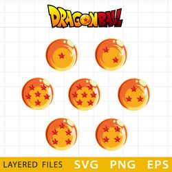 Anime Bundle Layered SVG, Dragon Ball Cricut file, Cut files, Layered digital vector file, Digital download, Decor