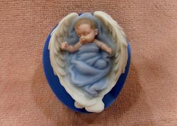 Baby sleeping on wings - silicone mold