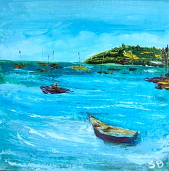 Boat Painting Original Art by SerjBond