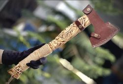Handmade Viking Forged High Carbon Steel Tomahawk Hatchet Axes