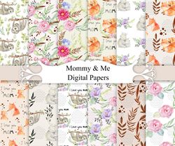Mommy and me. Seamless papers.