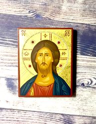 Jesus Christ | Hand painted icon | Jewelry icon | Miniature icon | Orthodox icon | Byzantine icon | Religious icon