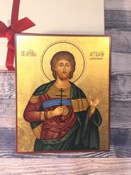 Artemy of Antioch | Hand painted icon | Jewelry icon | Miniature icon | Orthodox icon | Byzantine icon | Religious