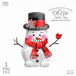Snowman digital clipart png, Cute characters. Sublimation Png, Design Digital Download. OliArtStudioShop
