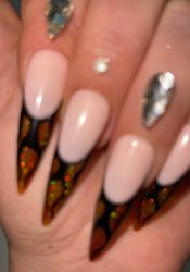 Fake nails French shine fire sets  by Kira B | Custom nails | Press on nails | Glue on nails