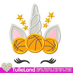 Unicorn basketball  Unicorn basketball mom  Personalized Basketball Design Applique for Machine Embroidery