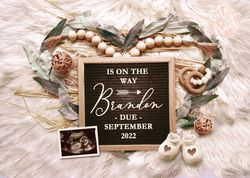 Digital Pregnancy Announcement for Social Media. Gender Neutral Baby. Pregnant Announcement Template. Facebook, Instagra