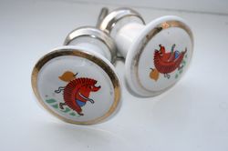 Vintage door knobs . Door handles . Shabby Chic ceramic porcelain door knobs.Made in USSR.1970,s.