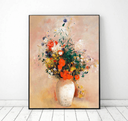 Still-life bouquet Wall Art Printable, Flowers Picture digital download, Spring wall art