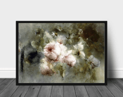 Flowers Wall Art Printable, Vintage Floral Picture still-life digital download