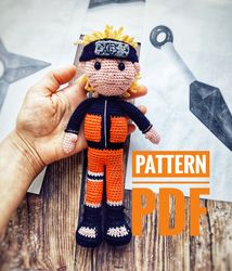 Naruto doll CROCHET PATTERN PDF, Crochet Naruto Electronic file