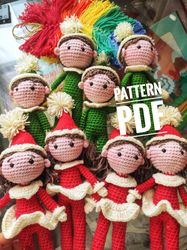 Christmas Elf Crochet  PATTERN, Elf PATTERN, Amigurumi Elf toy 9 inch (20cm)