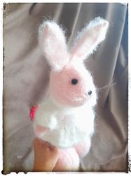Pink rabbit toy New Year gift Bunny lovers gift