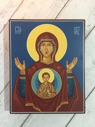 Blessed Mother | Hand-painted icon | Religious gift | Orthodox icon | Christian gift | Byzantine icon | Holy Icon