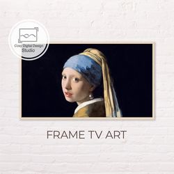 Samsung Frame TV Art | Johannes Vermeer Vintage Portrait Art for Frame TV | Oil paintings | Instant Download