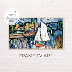Samsung Frame TV Art | 4k Vintage Abstract Landscape Art For The Frame TV | Oil paintings | Instant Download