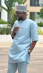 African Kaftan Wear Matching Top And Down, Kaftan Products for men, Men's Africans Wear