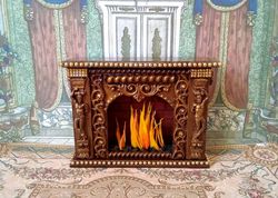 fireplace for dollhouse handmade.1:12 scale.