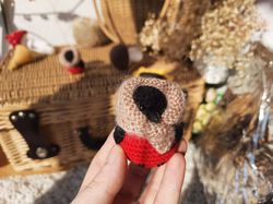 Miniature stuffed bullfinch toy. Auto accessories miniature. car hanging ornament. bullfinch kawaii plush. Bird toy mini