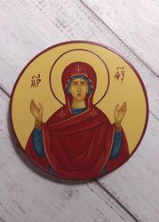 Theotokos | Virgin Mary | Hand painted icon | Orthodox icon | Religious icon | Christian supplies | Orthodox gift