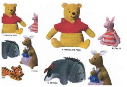 Digital | Vintage Sewing Pattern | Winnie the Pooh and his Friends | ENGLISH PDF TEMPLATE