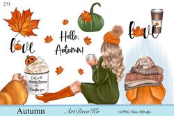 Autumn clipart, Hello Autumn Clipart, Autumn sublimation
