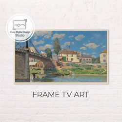 Samsung Frame TV Art | 4k Alfred Sisley Vintage Landscape Art For The Frame TV | Oil paintings | Instant Download