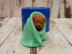 Puppy in a towel - silicone mold
