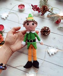 Christmas Elf, Buddy Elf, Crochet Elves, Christmas doll 9 inch (20cm)
