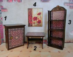 Dollhouse furniture set.1:12 scale.