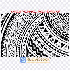 Polynesian background design. Tattoo Svg. Polynesian tattoo tribal pattern background