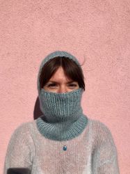 Merino wool knitted balaclava